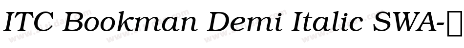 ITC Bookman Demi Italic SWA字体转换